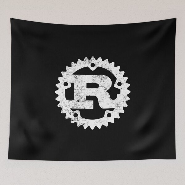 Item preview, Rust Programming logo print distressed designed and sold by farhanhafeez.