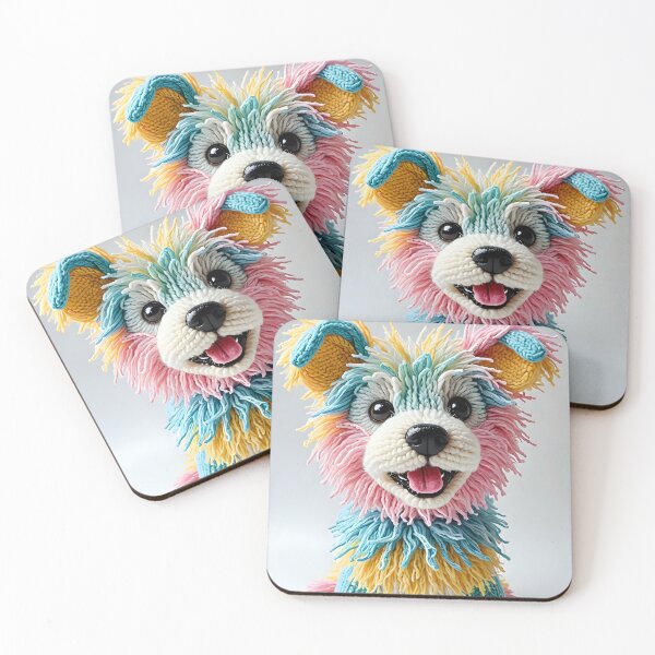 Item preview, Lovable Knitted Dog wearing favourite colours designed and sold by Studio Quirk.