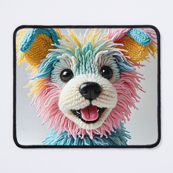 Item preview, Lovable Knitted Dog wearing favourite colours designed and sold by Studio Quirk.