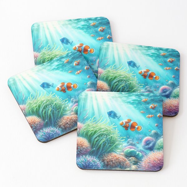 Item preview, Vibrant Underwater World: Watercolor Anemonefish and Clownfish designed and sold by santyj.