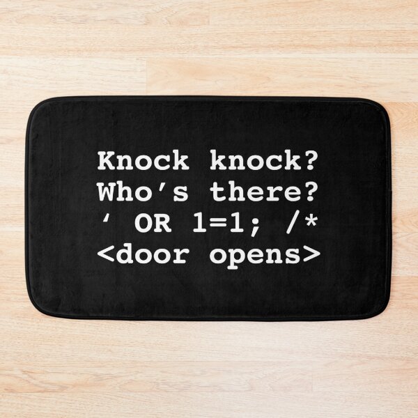 Item preview, Funny Programmer graphic Programming Injection Knock Knock design designed and sold by farhanhafeez.
