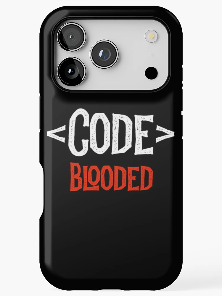 Thumbnail 1 of 4, iPhone Case, Developer Shirt - Code Blooded - Coding Coder Programming designed and sold by farhanhafeez.