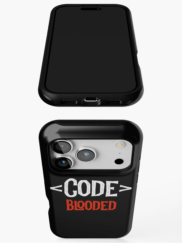 Thumbnail 3 of 4, iPhone Case, Developer Shirt - Code Blooded - Coding Coder Programming designed and sold by farhanhafeez.
