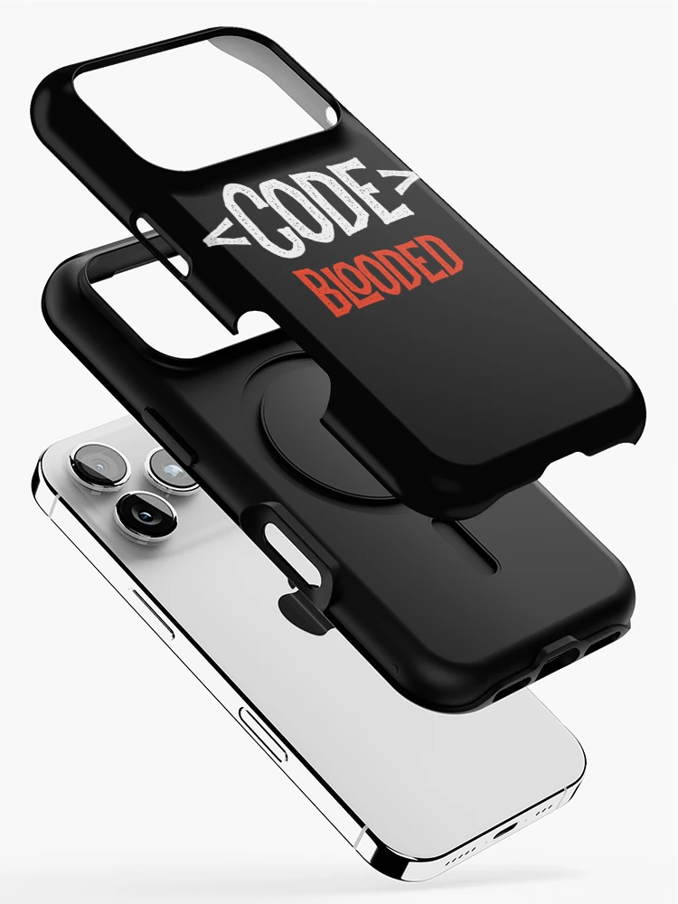 Thumbnail 2 of 4, iPhone Case, Developer Shirt - Code Blooded - Coding Coder Programming designed and sold by farhanhafeez.