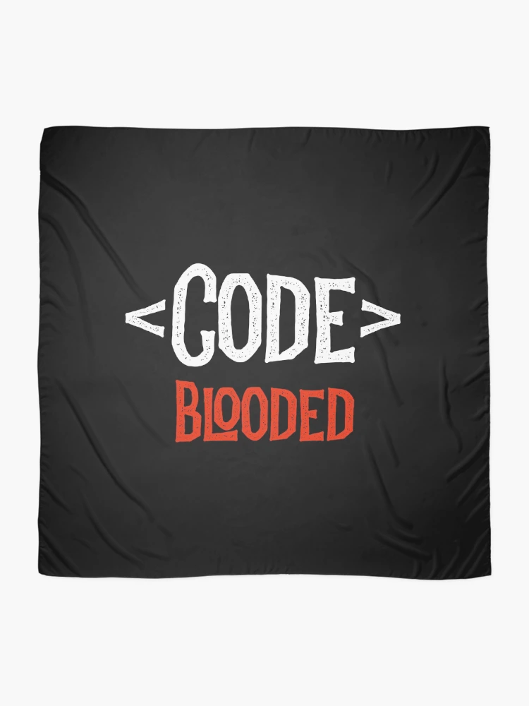 Thumbnail 2 of 3, Scarf, Developer Shirt - Code Blooded - Coding Coder Programming designed and sold by farhanhafeez.
