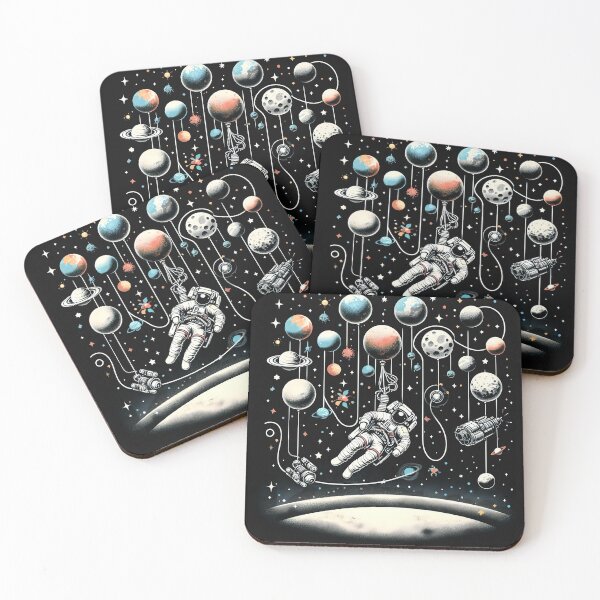 Item preview, Cosmic Dreamscape: Astronaut's Whimsical Space Odyssey designed and sold by zoughlal.