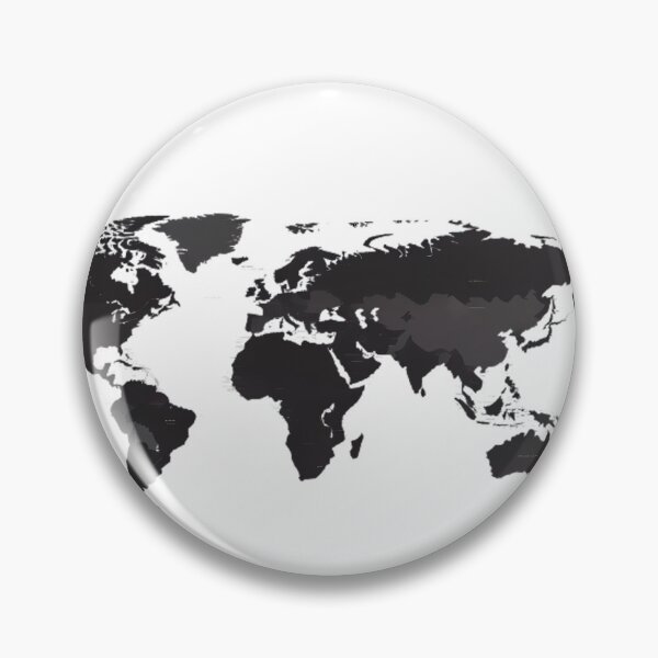 Item preview, Mapa mundial en blanco y negro designed and sold by FocusedArt.