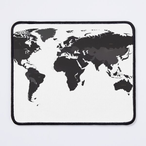Item preview, World Map Black & White designed and sold by FocusedArt.
