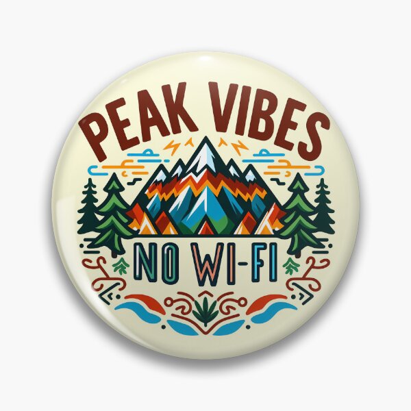 Item preview, Peak Vibes No Wi-Fi, typography designed and sold by maxmaj.