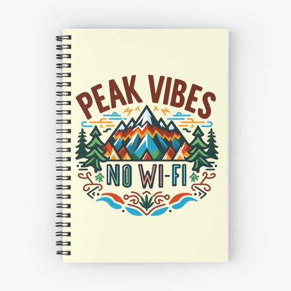 Item preview, Peak Vibes No Wi-Fi, typography designed and sold by maxmaj.