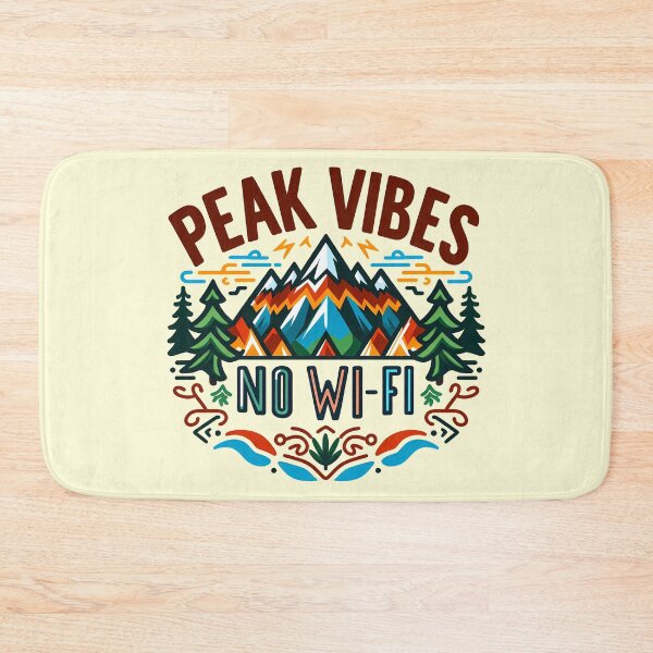Item preview, Peak Vibes No Wi-Fi, typography designed and sold by maxmaj.
