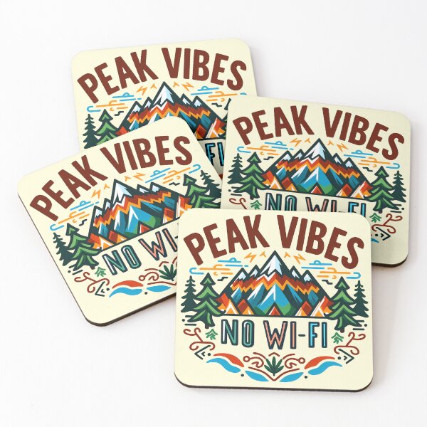 Item preview, Peak Vibes No Wi-Fi, typography designed and sold by maxmaj.