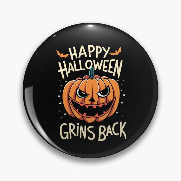 Item preview, Happy Halloween, Grins Back designed and sold by printerrificart.