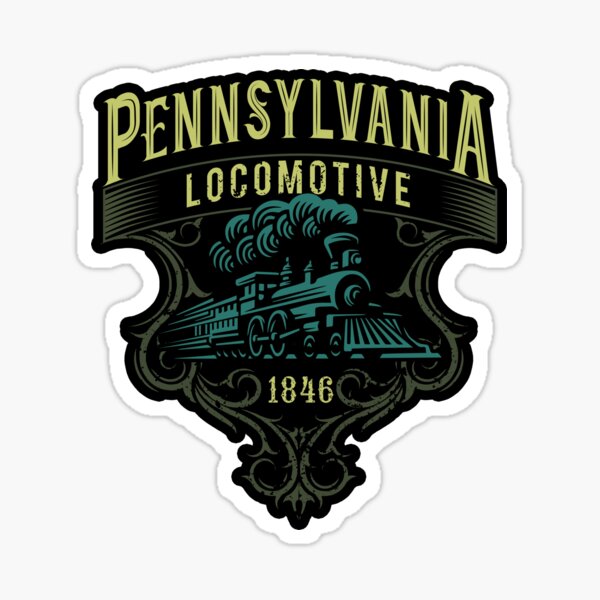 Pennsylvania Railroad Steam Train Locomotive Sticker