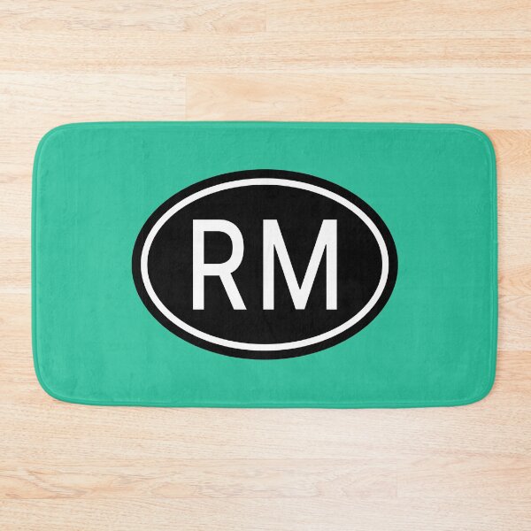 Item preview, RM Initials Monogram Oval White Letters designed and sold by Jeallan Designs.