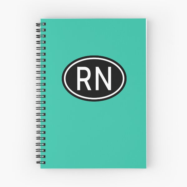 Artikelvorschau, RN Initialen Monogramm ovale weiße Buchstaben entworfen und verkauft von Jeallan Designs.
