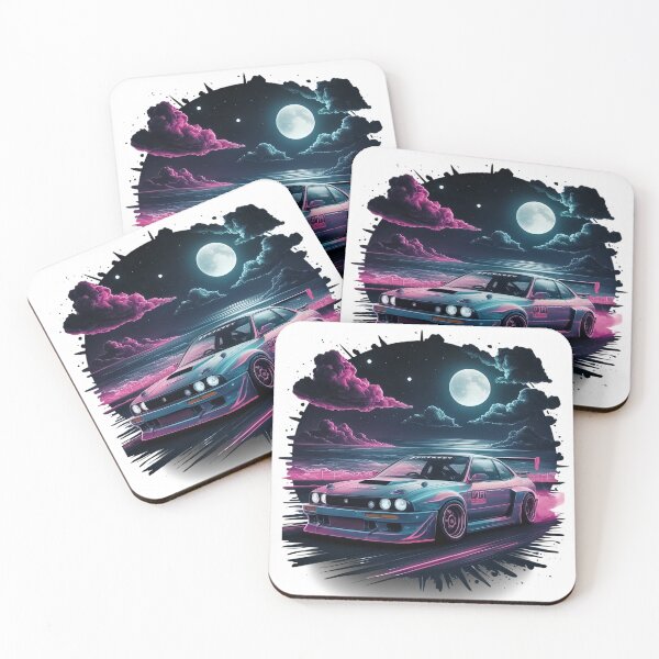Item preview, Skyline racing car digital art project with moon designed and sold by KRStyleClub.