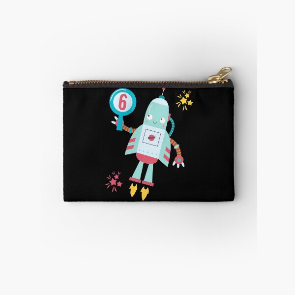 Item preview, Kids 6 year old birthday 6th Birthday Cute Robot Science design designed and sold by farhanhafeez.