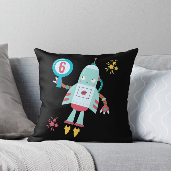 Item preview, Kids 6 year old birthday 6th Birthday Cute Robot Science design designed and sold by farhanhafeez.