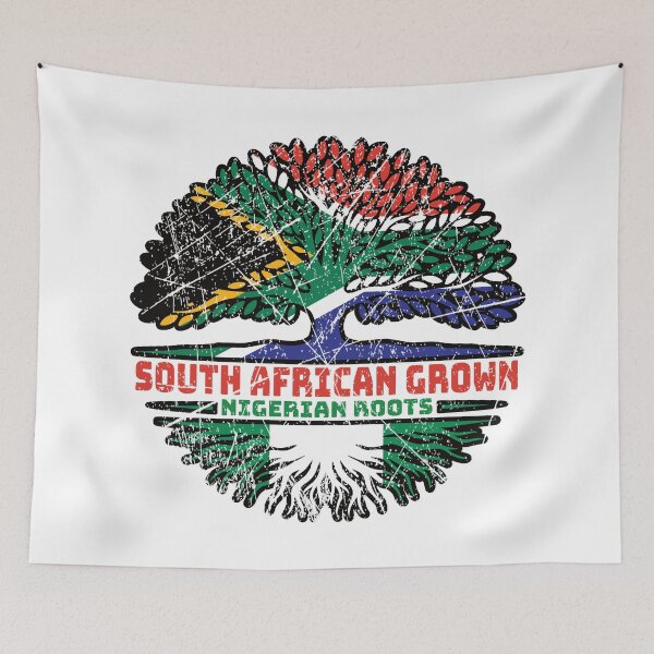 Item preview, Nigeria Nigerian South African South Africa Tree Roots Flag designed and sold by FlagX.