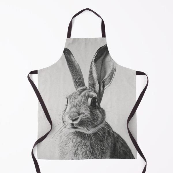 Item preview, Black and white Rabbit pencil drawing designed and sold by Pencil-Art.