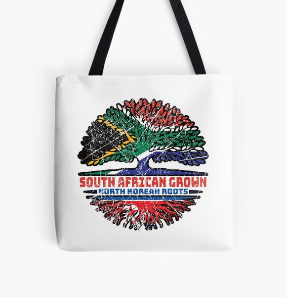 Aperçu de l'œuvre Corée du Nord Nord-Coréen Afrique du Sud Afrique du Sud Arbre Racines Drapeau créée et vendue par FlagX.