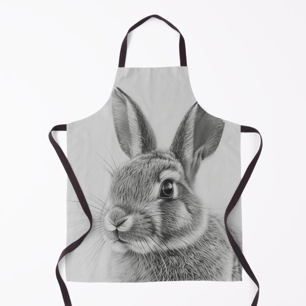 Item preview, Black and white Rabbit pencil drawing designed and sold by Pencil-Art.