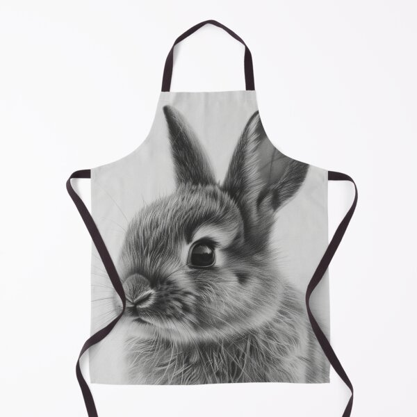 Item preview, Black and white Rabbit pencil drawing designed and sold by Pencil-Art.