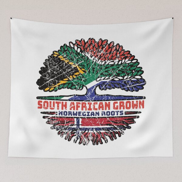 Item preview, Norway Norwegian South African South Africa Tree Roots Flag designed and sold by FlagX.