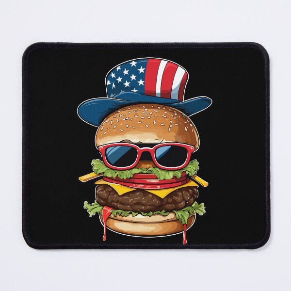 Item preview, Patriotic Hamburger Funny BBQ Cookout 4th of July designed and sold by LuminOrb.