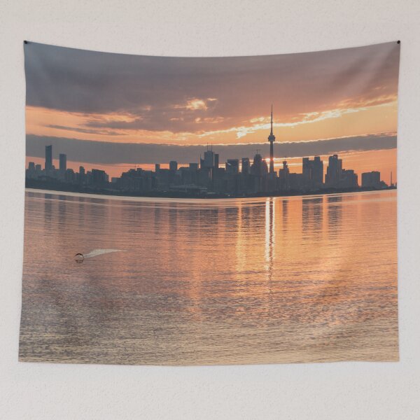 Item preview, Downtown Toronto Sunrise with One Wild Bird designed and sold by Georgia Mizuleva.