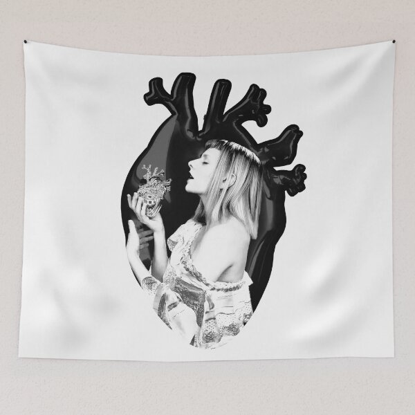 Item preview, AURORA Aksnes What Happened To The Heart ? Black and White designed and sold by incloudines.