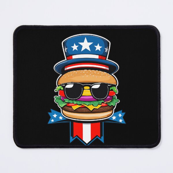 Item preview, Patriotic Hamburger Funny BBQ Cookout 4th Of July designed and sold by LuminOrb.