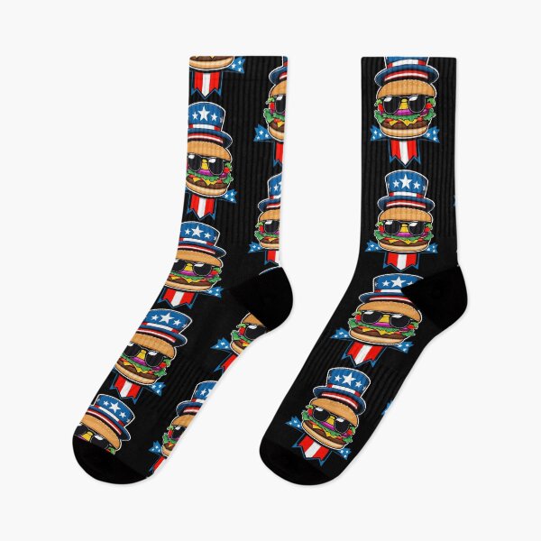 Item preview, Patriotic Hamburger Funny BBQ Cookout 4th Of July designed and sold by LuminOrb.