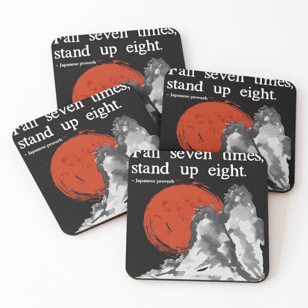 Item preview, Inspirational Quote Japanese Proverb Motivational Quote design designed and sold by farhanhafeez.