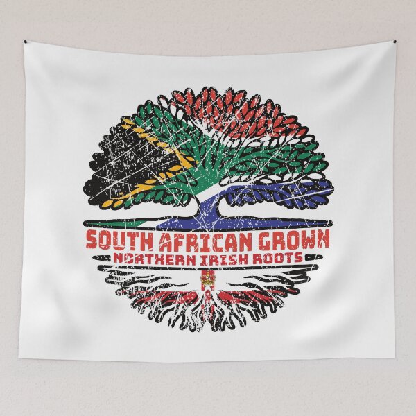 Item preview, Northern Ireland Northern Irish South African South Africa Tree Roots Flag designed and sold by FlagX.
