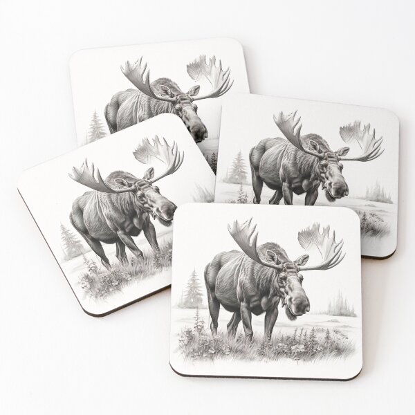 Item preview, Moose pencil drawing designed and sold by Pencil-Art.