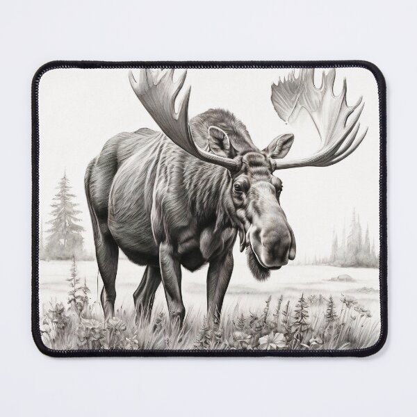 Item preview, Moose pencil drawing designed and sold by Pencil-Art.