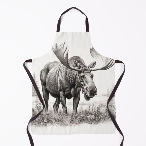 Item preview, Moose pencil drawing designed and sold by Pencil-Art.