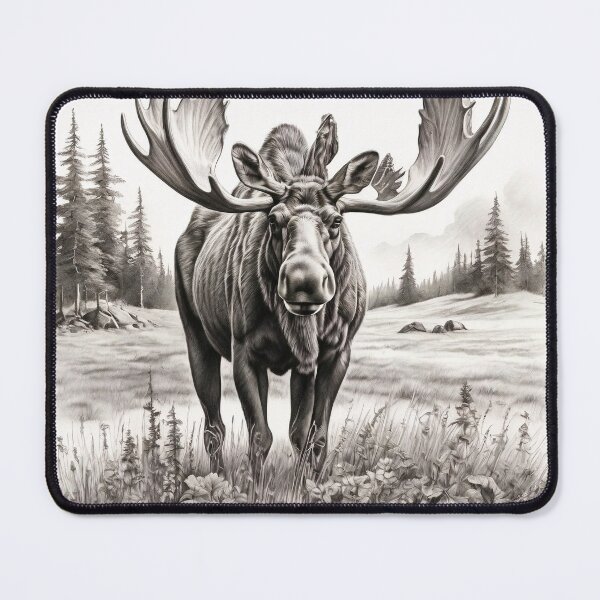 Item preview, Moose pencil drawing designed and sold by Pencil-Art.
