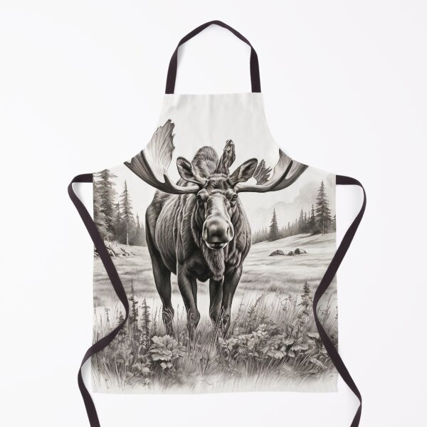Item preview, Moose pencil drawing designed and sold by Pencil-Art.