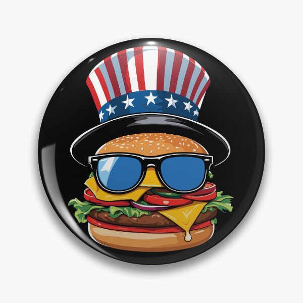 Item preview, Patriotic Hamburger Funny BBQ Cookout 4th Of July designed and sold by LuminOrb.