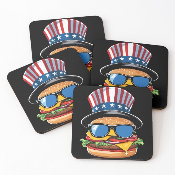 Item preview, Patriotic Hamburger Funny BBQ Cookout 4th Of July designed and sold by LuminOrb.