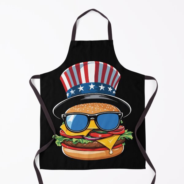 Item preview, Patriotic Hamburger Funny BBQ Cookout 4th Of July designed and sold by LuminOrb.