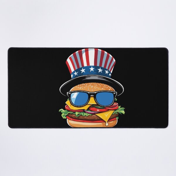 Item preview, Patriotic Hamburger Funny BBQ Cookout 4th Of July designed and sold by LuminOrb.
