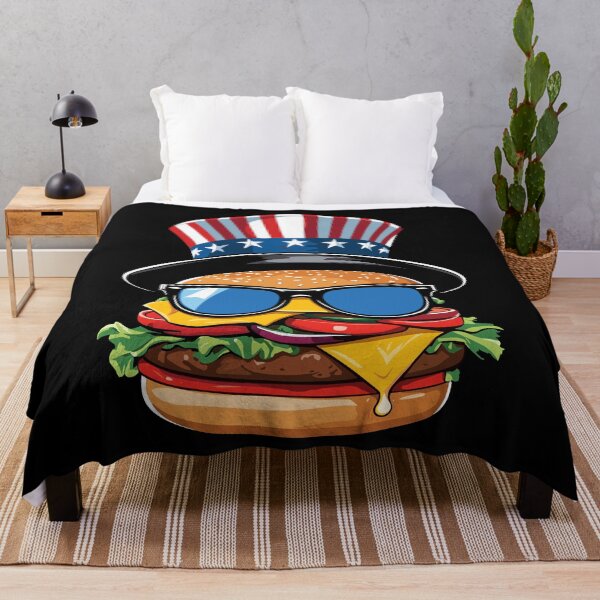Item preview, Patriotic Hamburger Funny BBQ Cookout 4th Of July designed and sold by LuminOrb.