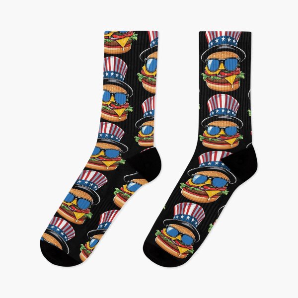 Item preview, Patriotic Hamburger Funny BBQ Cookout 4th Of July designed and sold by LuminOrb.