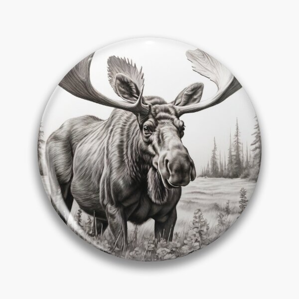 Item preview, Moose pencil drawing designed and sold by Pencil-Art.