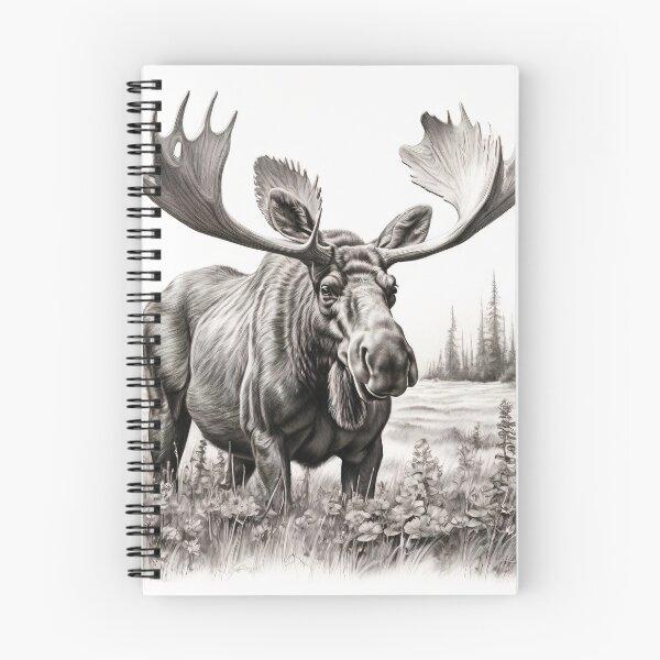 Item preview, Moose pencil drawing designed and sold by Pencil-Art.