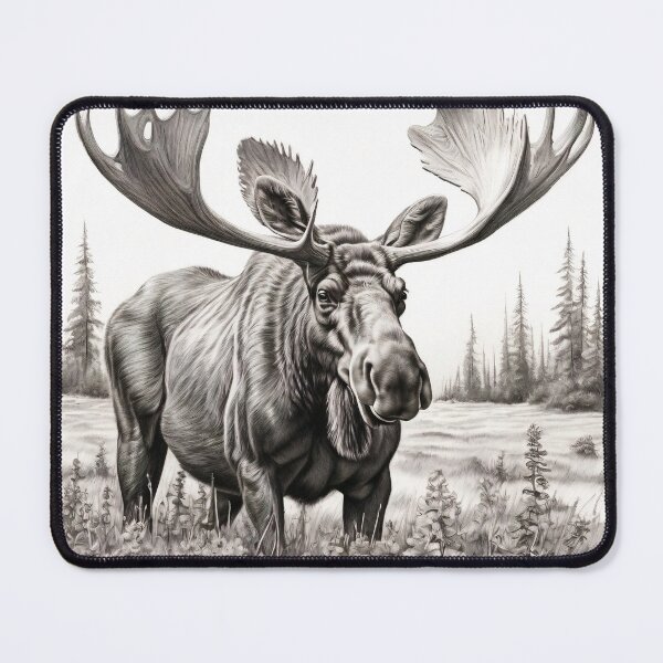 Item preview, Moose pencil drawing designed and sold by Pencil-Art.